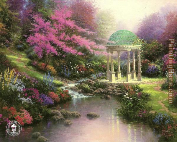 the Pools of Serenity I painting - Thomas Kinkade the Pools of Serenity I art painting